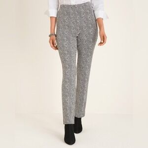 Chicos Size 1R US 8R M So Slimming Juliet Modern Herringbone Pull On Ponte Pants